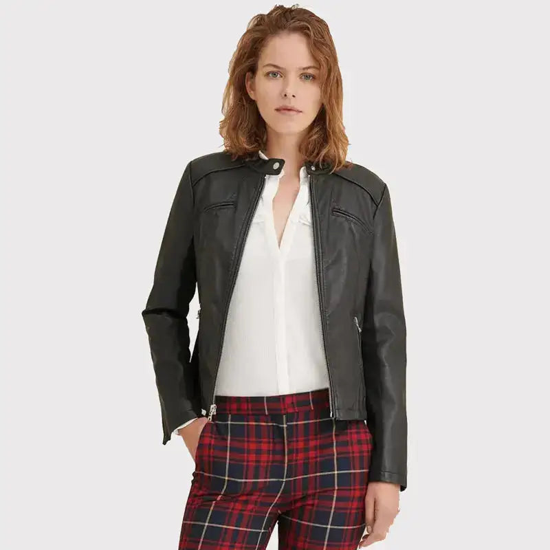 Women’s Chic Black Leather Jacket