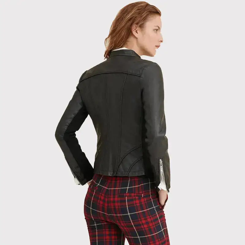 Women’s Chic Black Leather Jacket