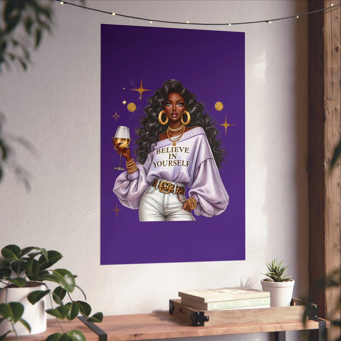 Empowering Fine Art Poster | Inspirational Home Decor | Believe in Yourself Wall Art | Gift for Her | Motivational Art Print