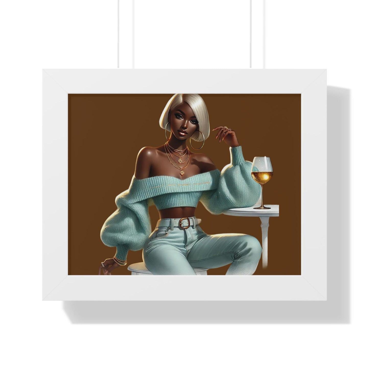 Copy of Chic Art Poster, Stylish Home Decor, Wall Art for Living Room, Wine Lover Gift, Modern Feminine Decor, Trendy Artwork