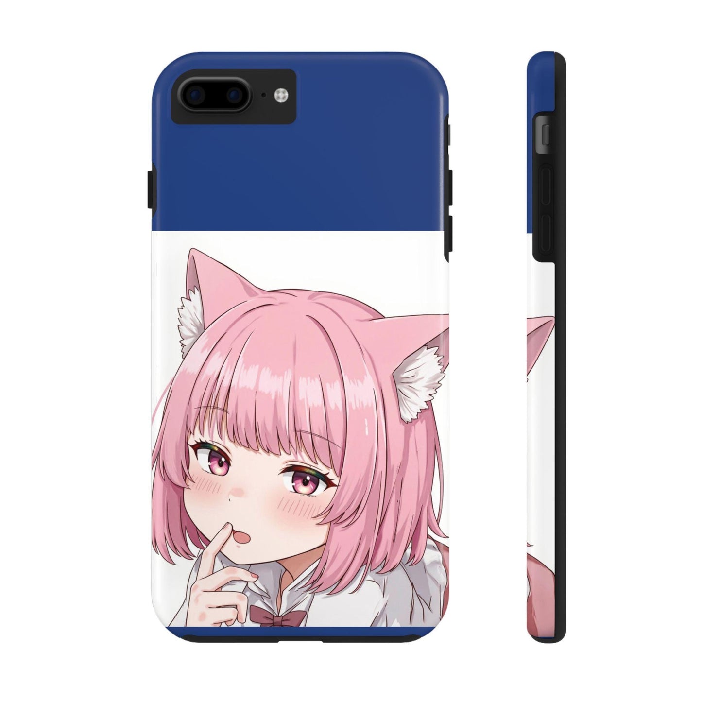Cute Cat Ear Tough Phone Case - Kawaii Aesthetic Protection, Anime Gift for Teens & Adults, Unique Phone Cover, Perfect for Birthdays