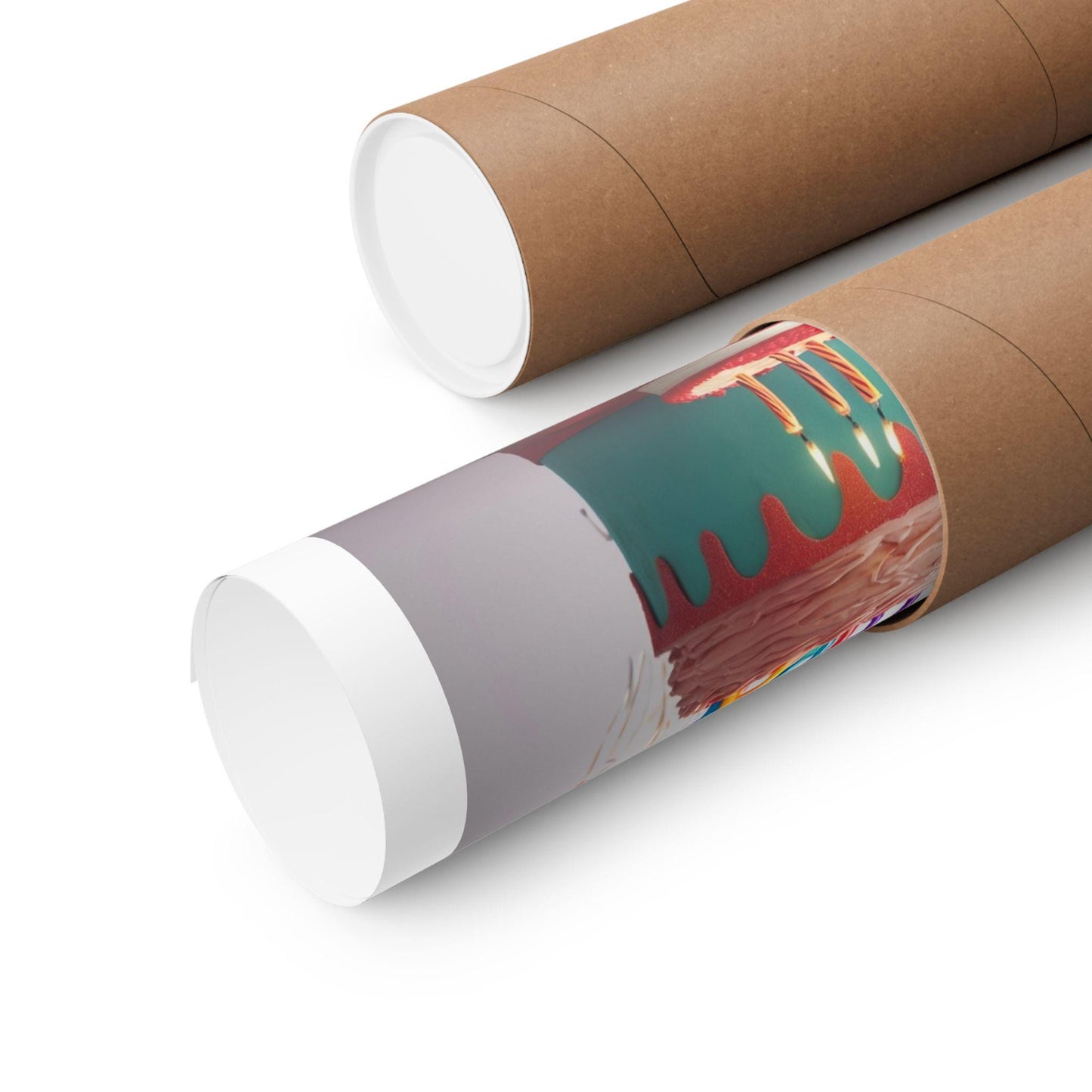 Colorful Birthday Cake Poster: Festive Party Decor