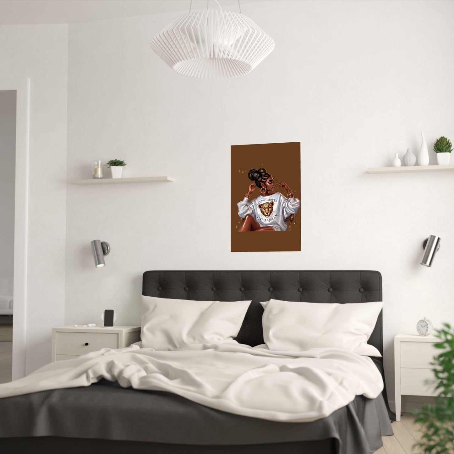 Queen Lioness Satin Poster - Empowering Wall Art, Motivational Decor, Gift for Her, Inspiring Home Decor, Women Empowerment