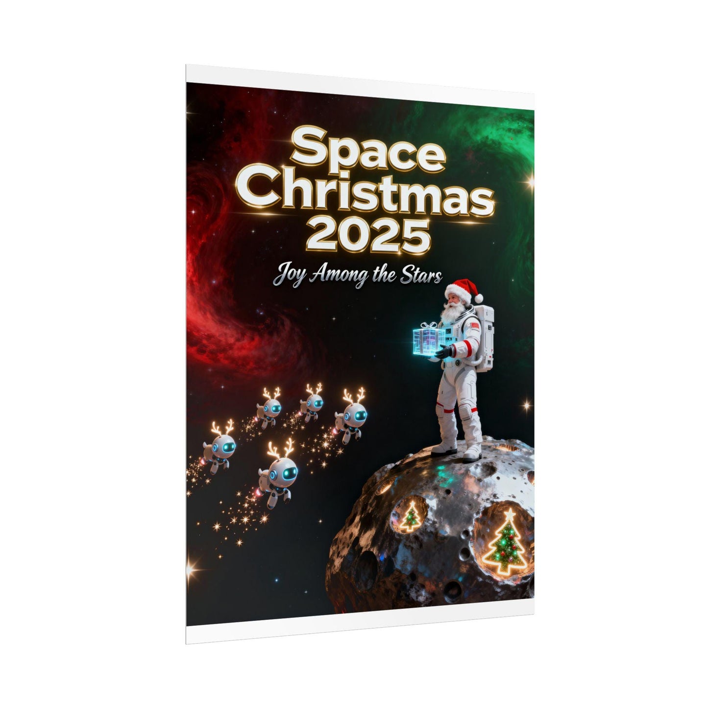 Space Christmas 2025 Rolled Poster - Joy Among the Stars, Cosmic Wall Art, Space-Themed Holiday Decor, Astronaut Christmas Gift, [...]