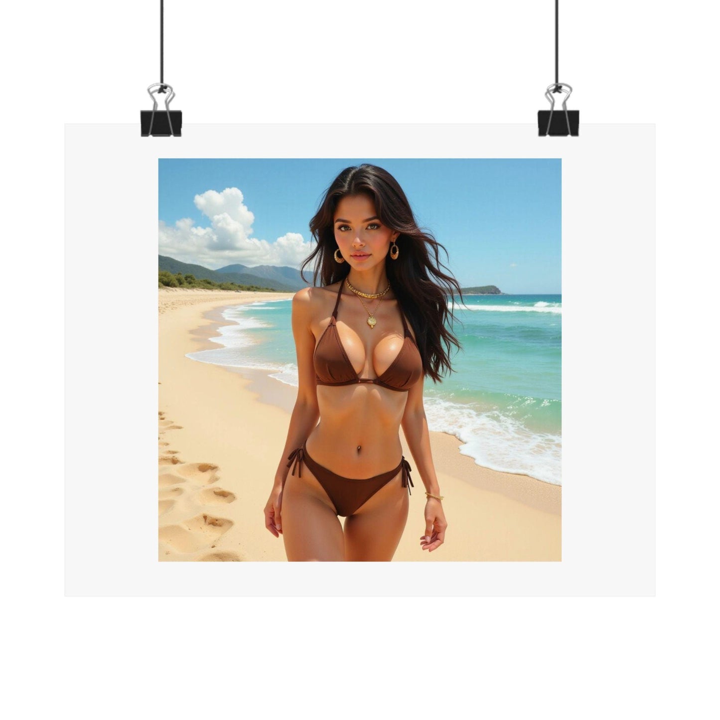 Beach Vibes Matte Poster, Summer Decor, Beach Wall Art, Stylish Home Decor, Gift for Friends, Vacation Memories Decor