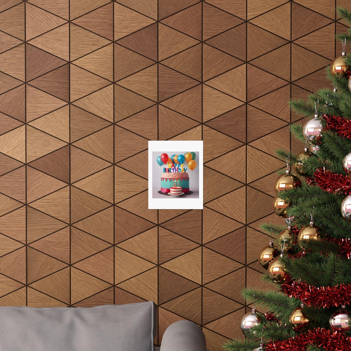 Colorful Birthday Cake Poster: Festive Party Decor