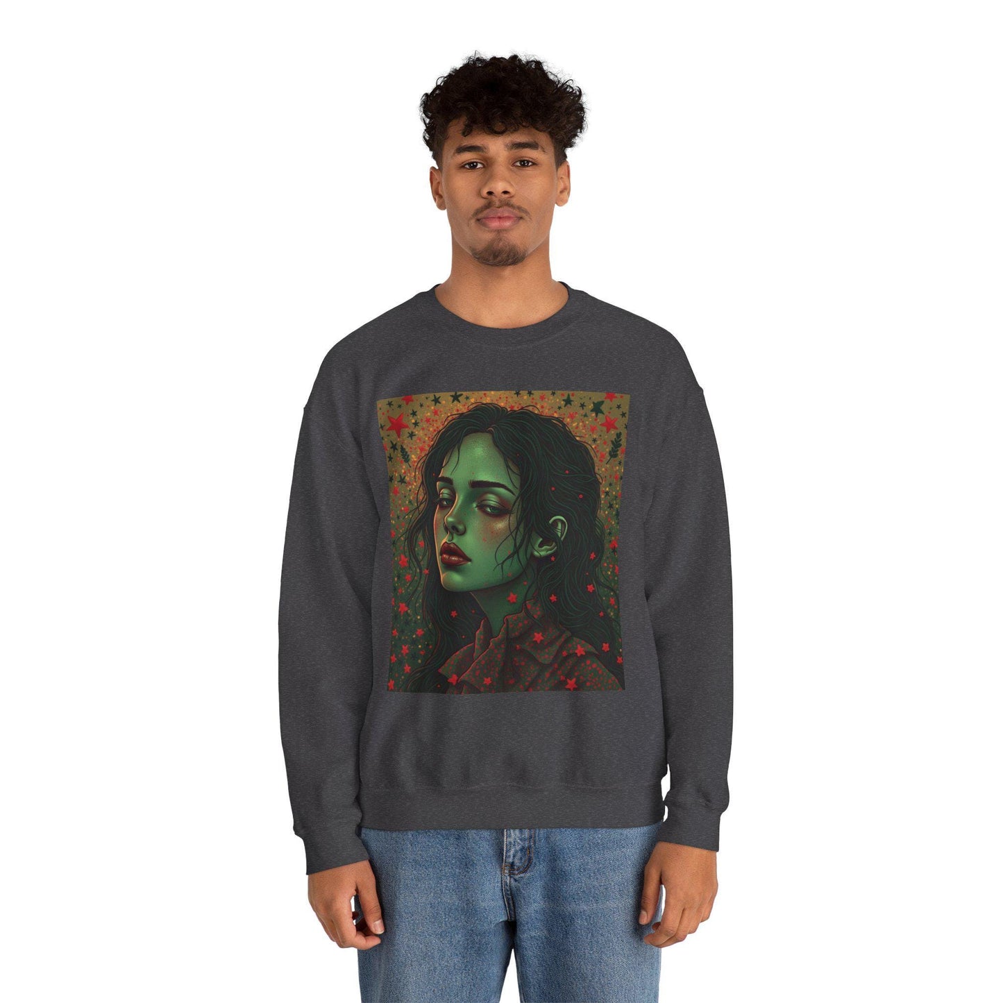 Aesthetic Portrait Sweatshirt, Cozy Unisex Crewneck, Everyday Fashion, Unique Gift, Seasonal Layering, Trendy Style