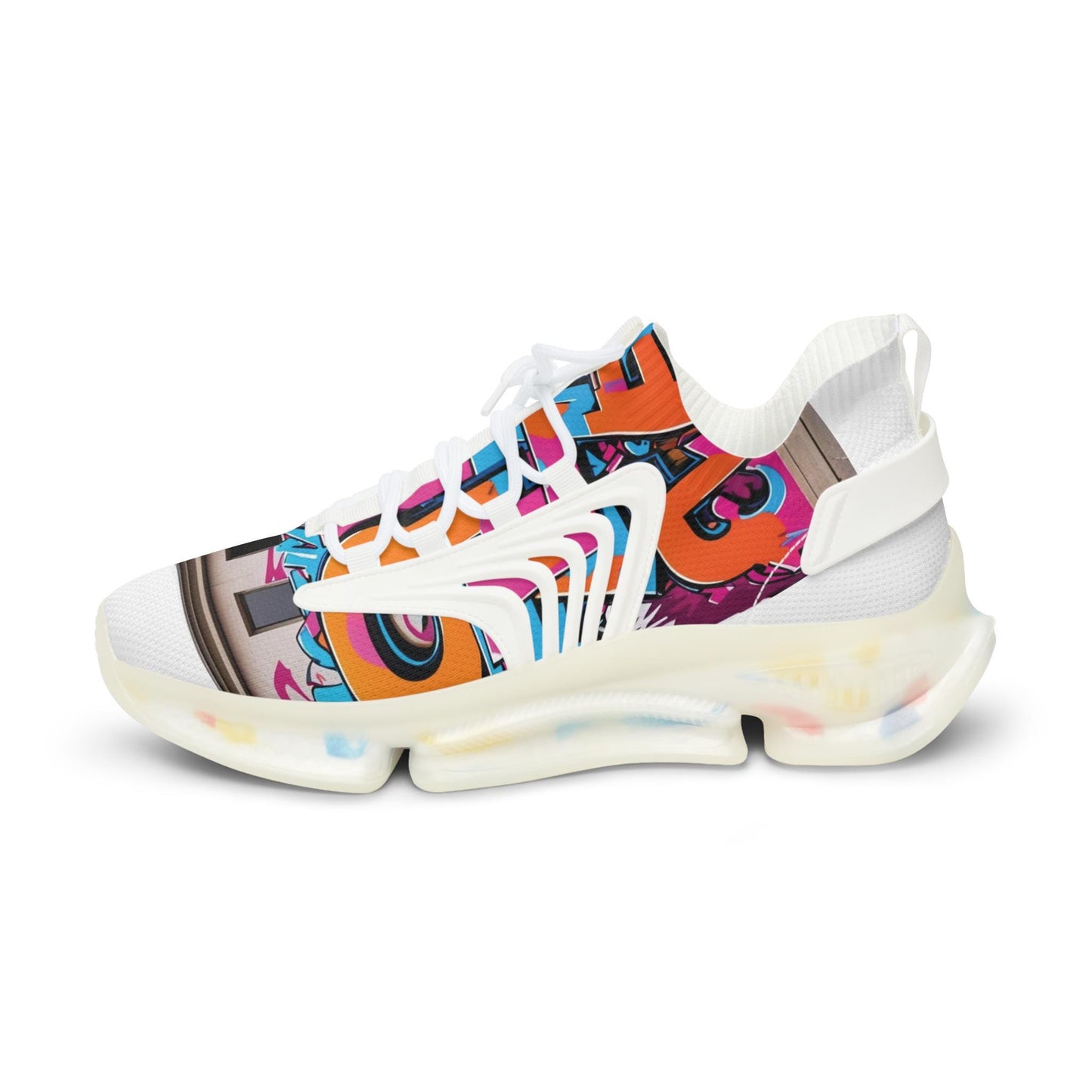 Vibrant Mesh Sneakers for Men, Stylish Athletic Shoes, Streetwear Footwear, Unique Graphical Sneakers, Trendy Casual Kicks