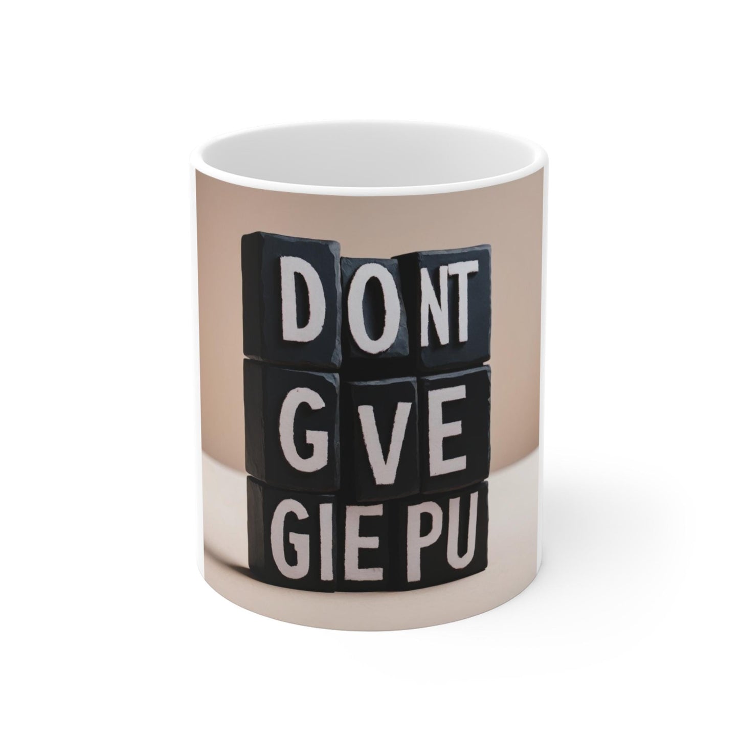 Don't Give Up Mug: Inspirational Ceramic Coffee Cup