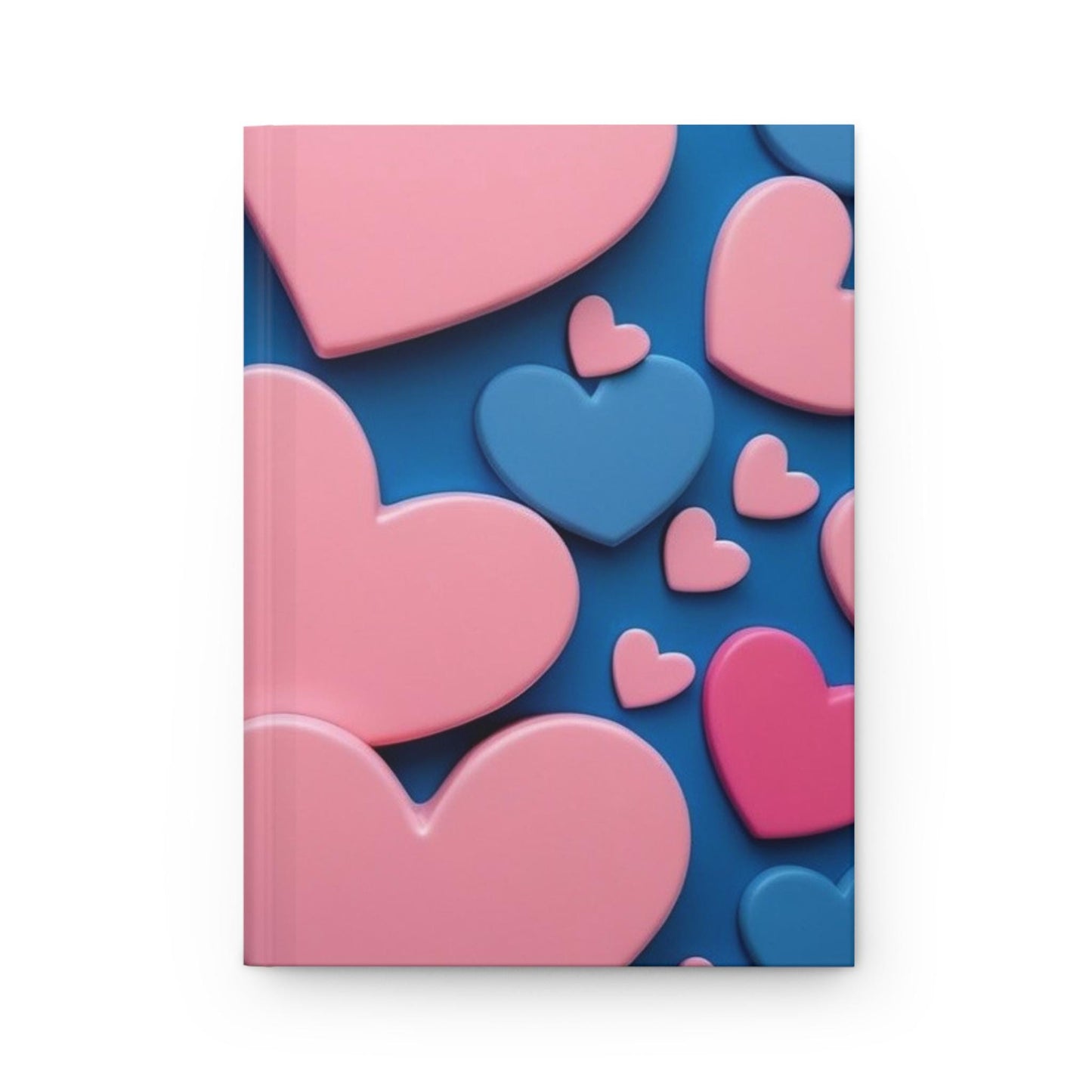 Colorful Heart-Themed Hardcover Journal for Creative Minds, Cute Gift, Stationery, Writing, Planning, Valentine's Day Gift