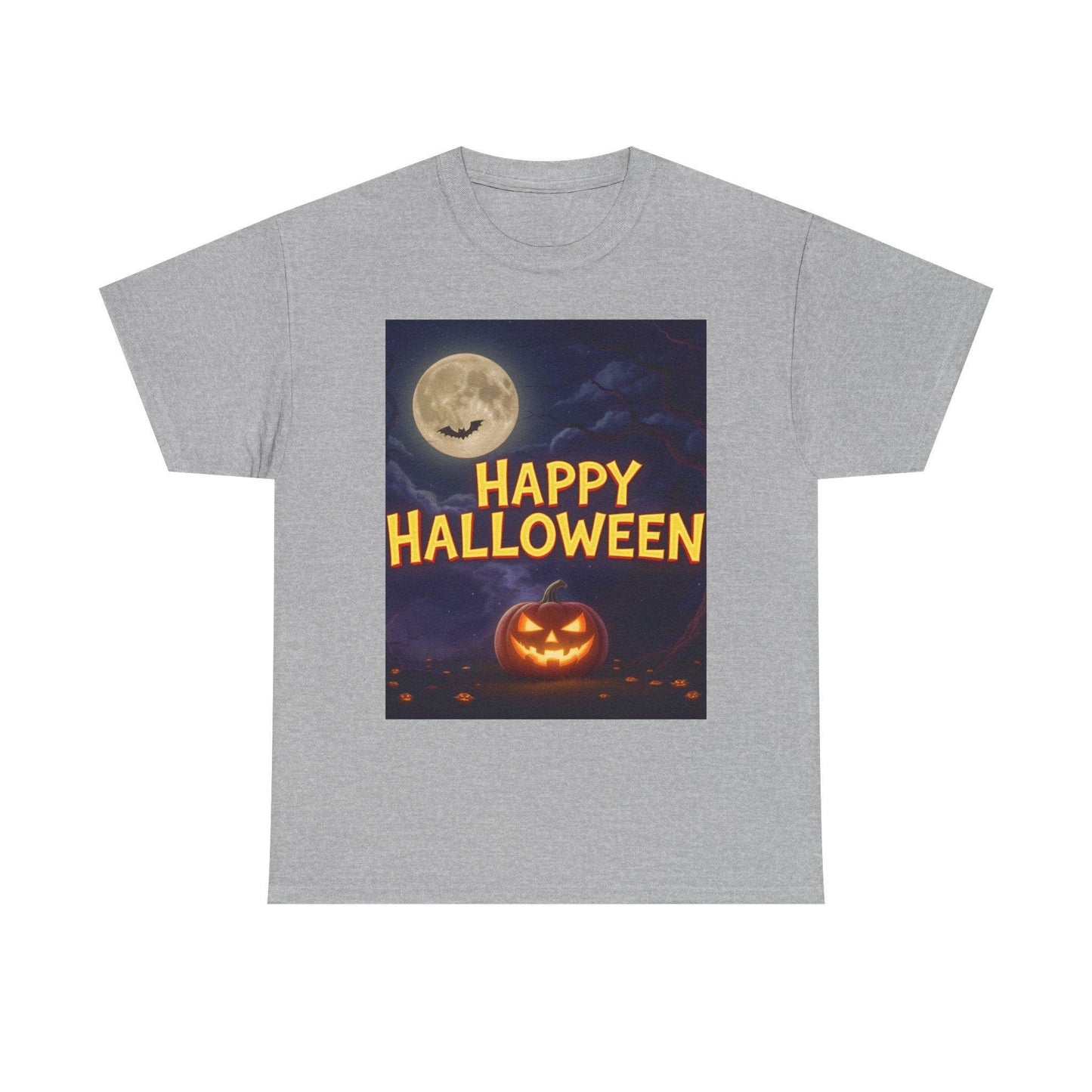 Halloween Pumpkin Graphic Tee: Unisex Heavy Cotton Shirt