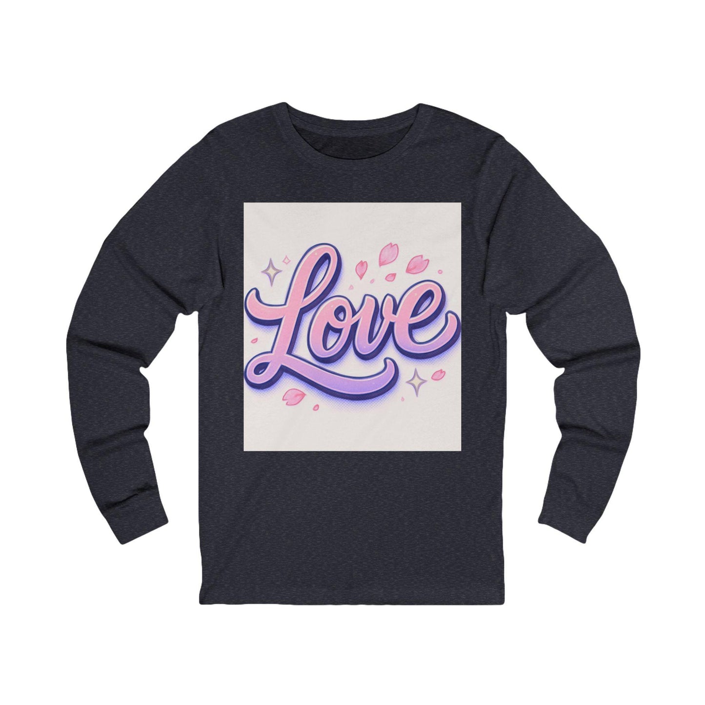 Unisex 'Love' Long Sleeve Tee: Romantic Everyday Apparel