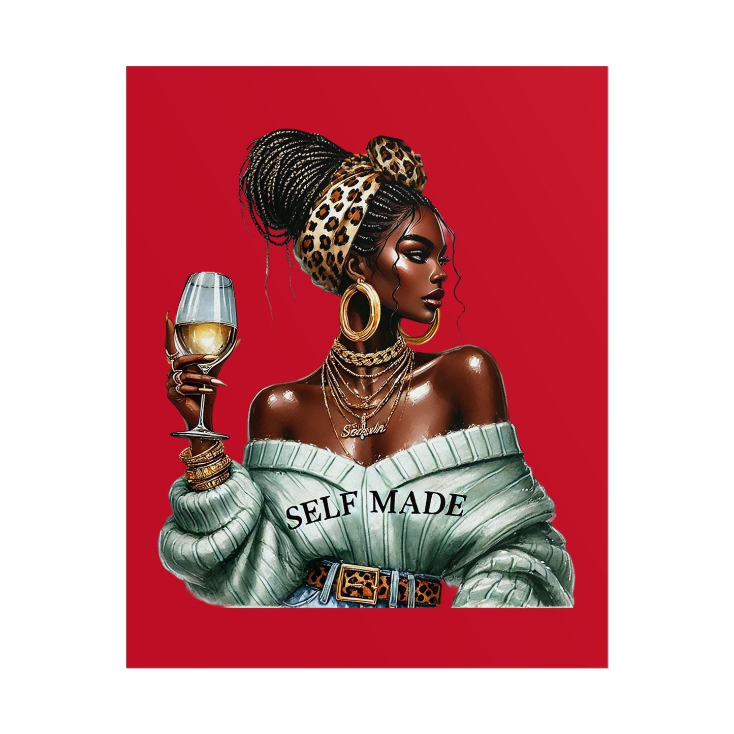 Chic Self-Made Rolled Poster - Empowering Wall Art, Motivational Decor, Unique Gift for Women, Home Office Inspiration, Modern Artwork