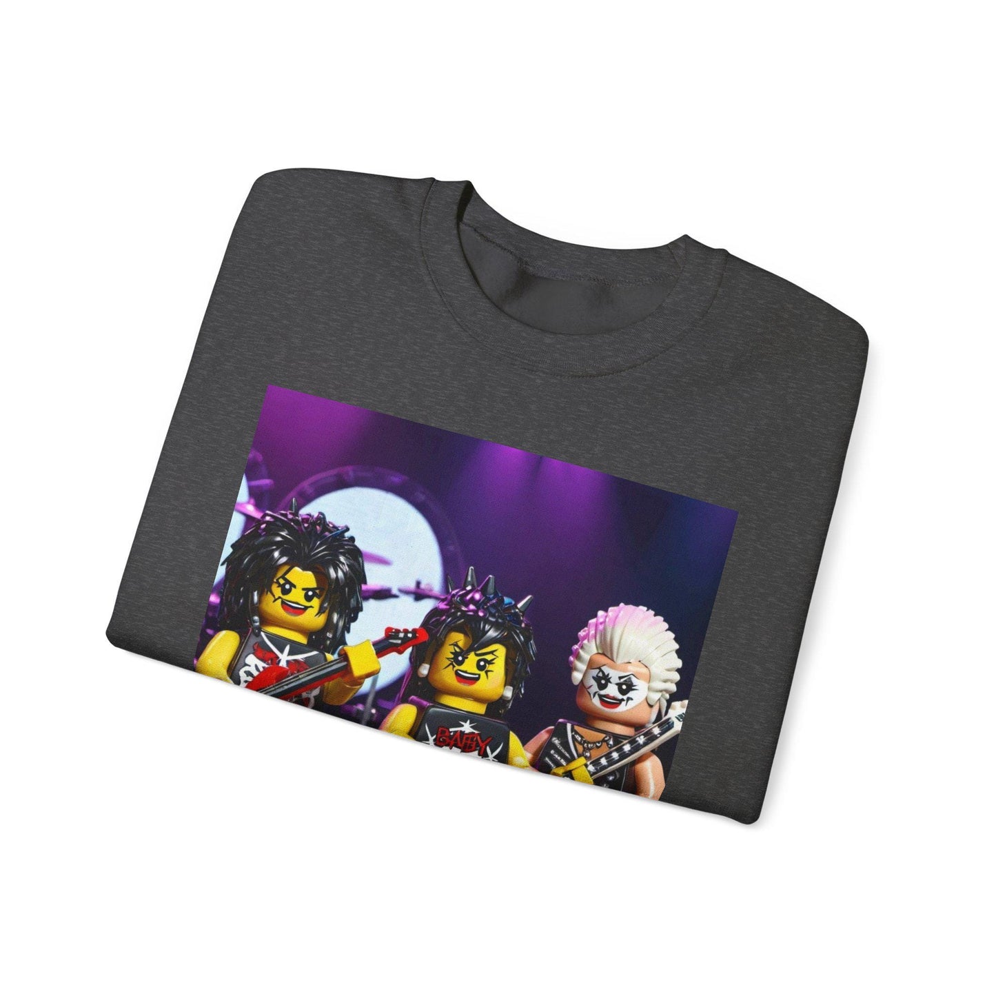 Rocking LEGO Band Sweatshirt, Unisex Rock Style Crewneck, Music Lover Gift, Fun Party Apparel, Retro LEGO Design