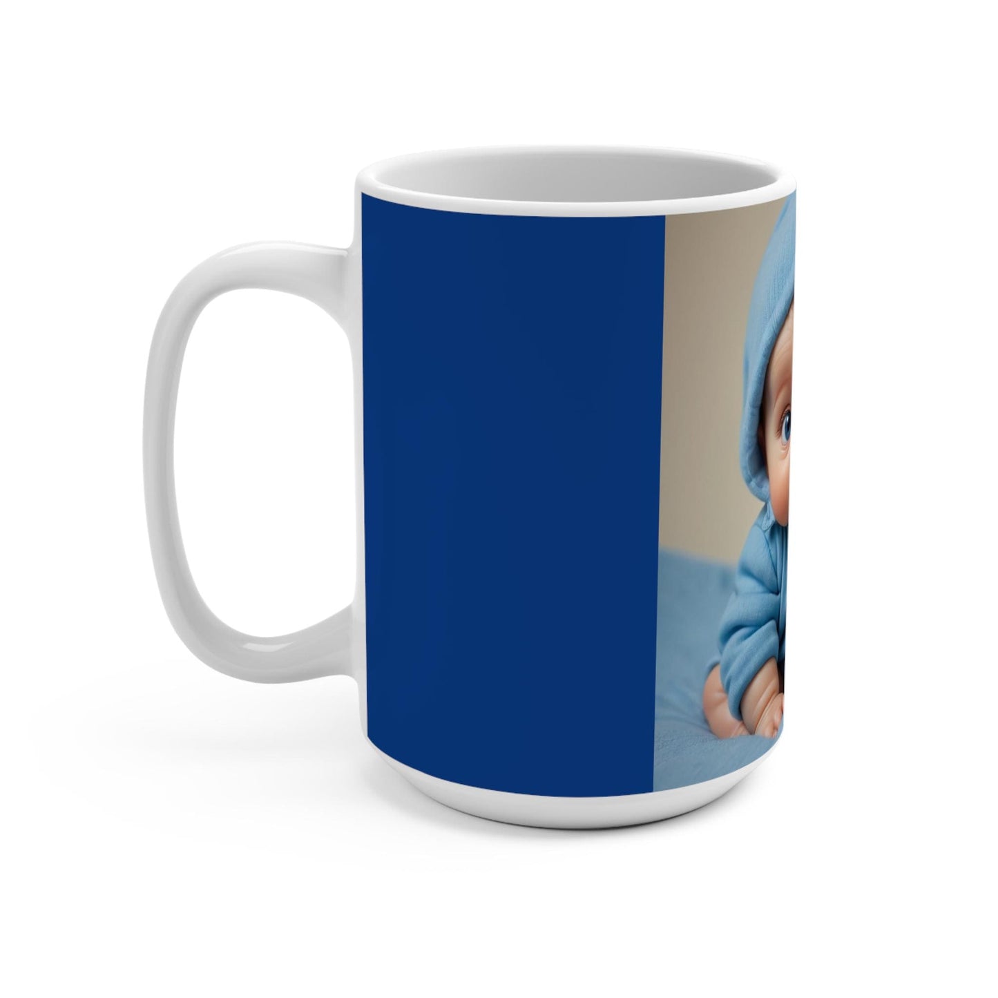 Cute Baby Mug for New Parents, Adorable Blue Baby Coffee Cup, Gift for Baby Shower, Child's Room Decor, Fun Nursery Mug