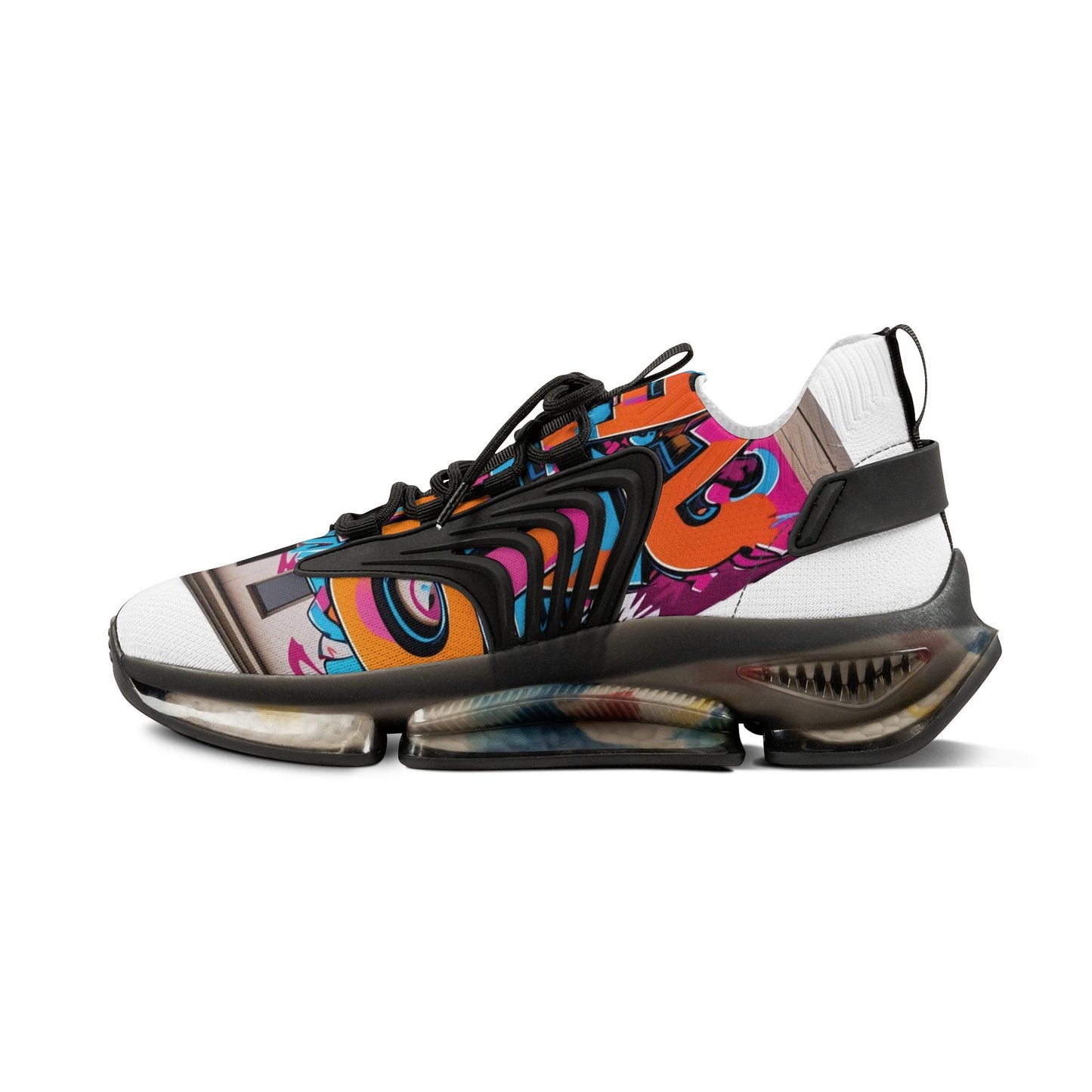 Vibrant Mesh Sneakers for Men, Stylish Athletic Shoes, Streetwear Footwear, Unique Graphical Sneakers, Trendy Casual Kicks