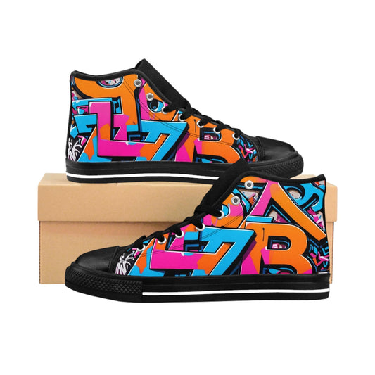 Vibrant High-Top Sneakers: Women's Nylon Canvas Athletic Shoes