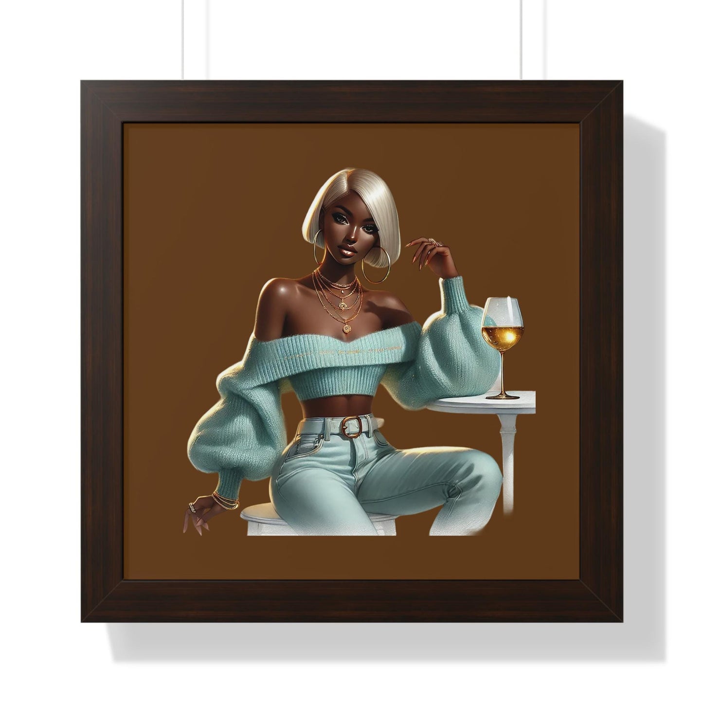 Copy of Chic Art Poster, Stylish Home Decor, Wall Art for Living Room, Wine Lover Gift, Modern Feminine Decor, Trendy Artwork