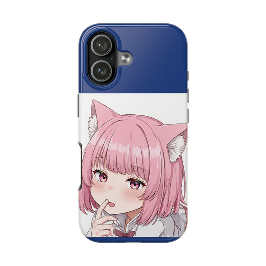 Cute Cat Ear Tough Phone Case - Kawaii Aesthetic Protection, Anime Gift for Teens & Adults, Unique Phone Cover, Perfect for Birthdays