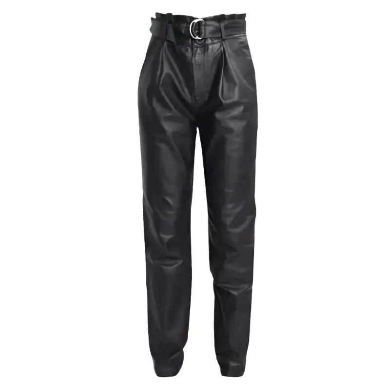 Women’s Genuine Black Leather Pants