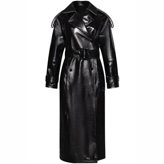 Women’s Genuine Leather Trench Coat