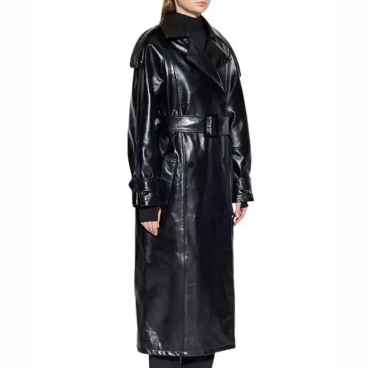 Women’s Genuine Leather Trench Coat