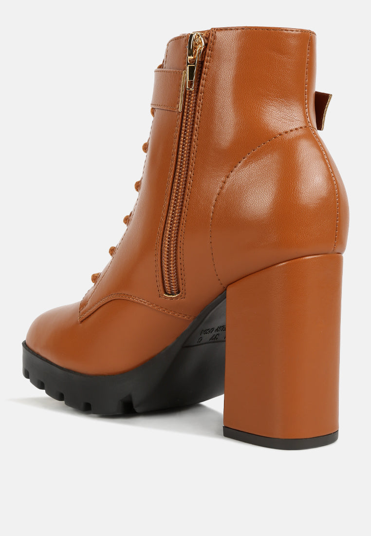 Grahams Faux Leather Lace Up Boots-2