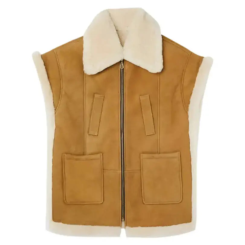 Women’s Vintage Shearling Vest-3