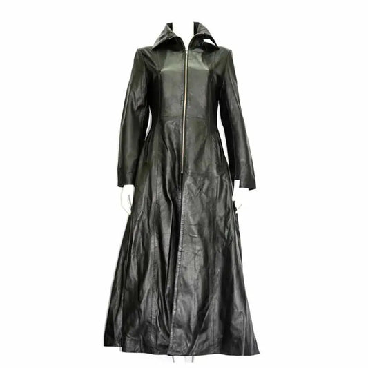 Women’s Midnight Black Leather Coat