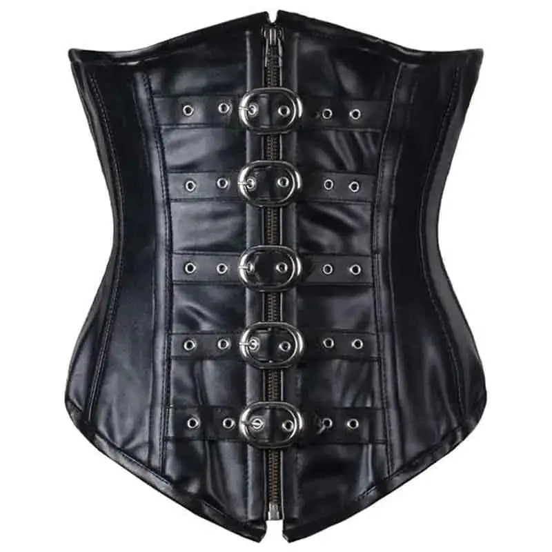 Women’s Real Leather Underbust Corset