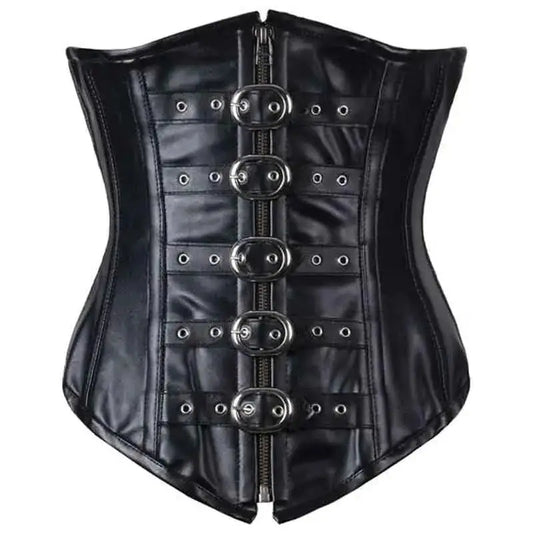 Women’s Real Leather Underbust Corset
