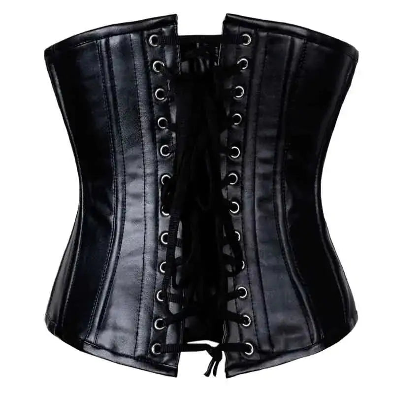 Women’s Real Leather Underbust Corset