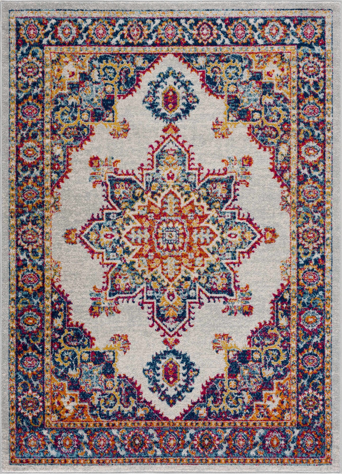 Istanbul Medallion Orange Area Rug - Clearance