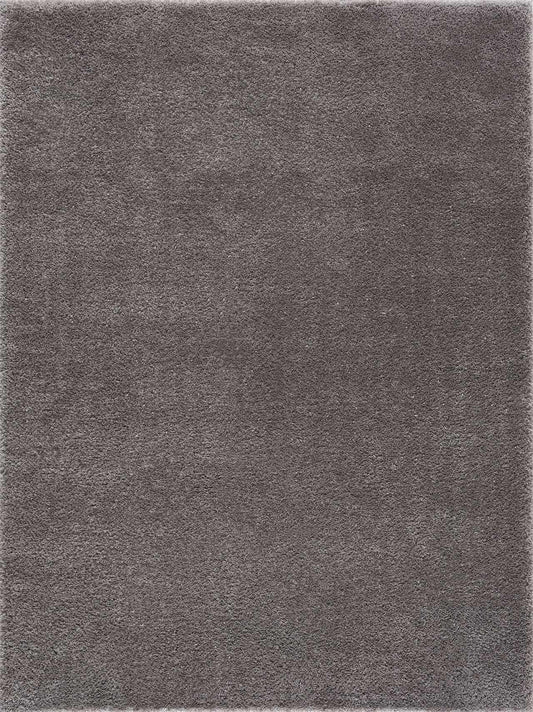 Heavenly Solid Gray Plush Area Rug