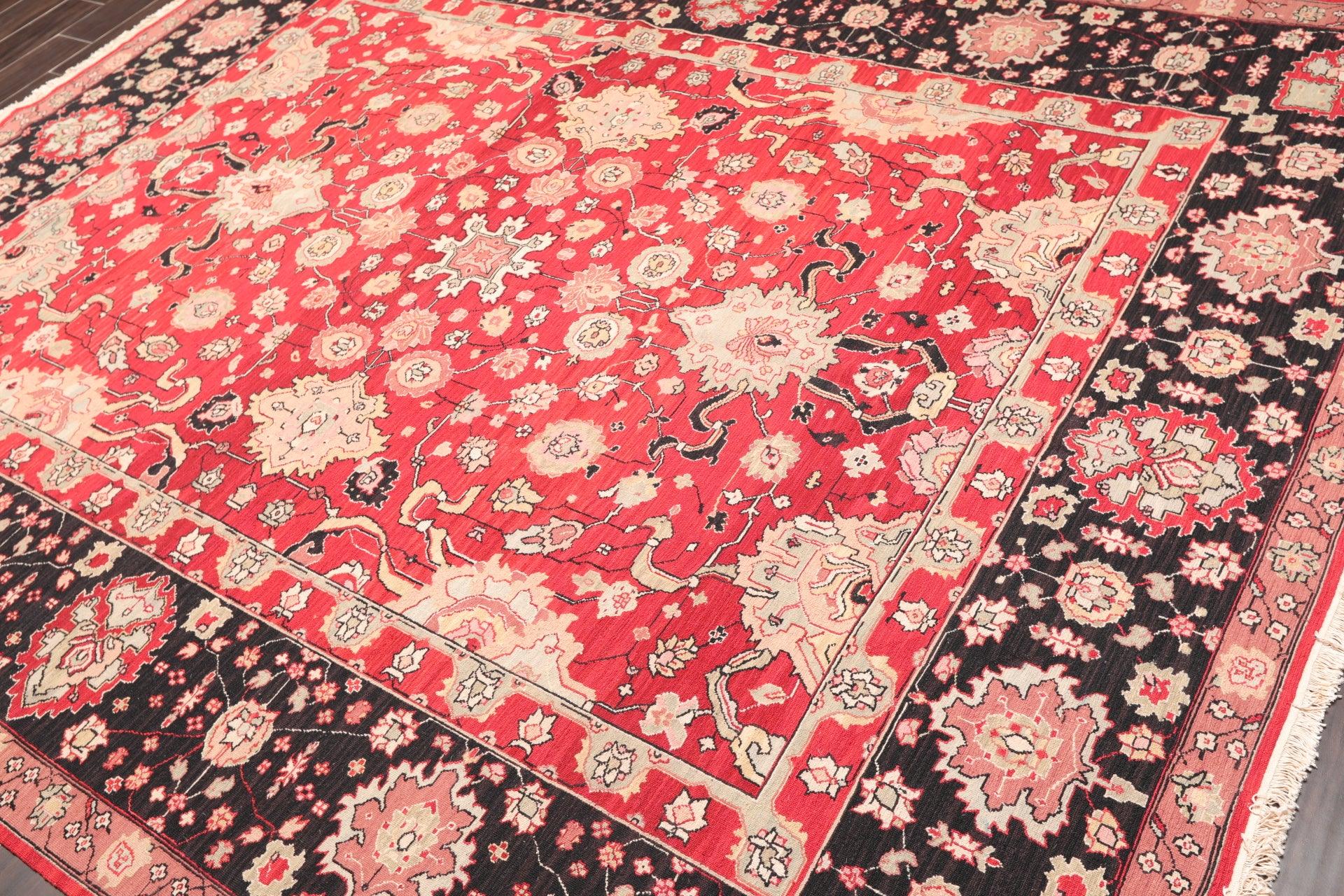 7'10" x 10' Hand Knotted Reversible Heriz Wool Area Rug Red-2