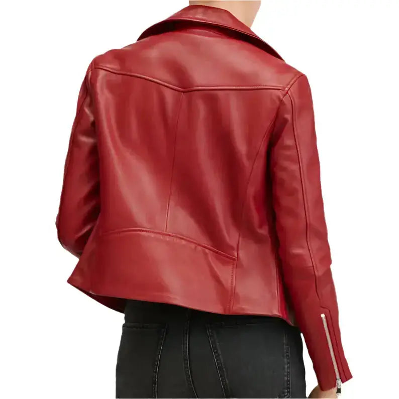Women’s Burgundy Leather Jacket