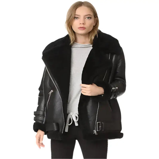 Women’s Black B3 Shearling Jacket