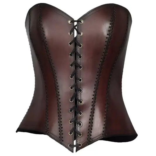 Women’s Brown Genuine Leather Corset