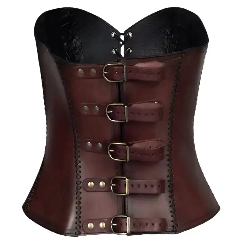 Women’s Brown Genuine Leather Corset