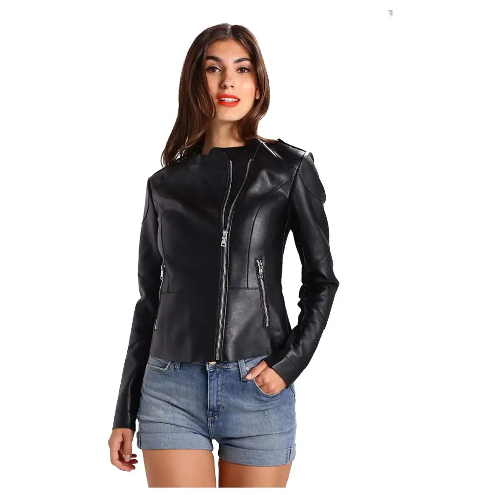 Women’s Elegant Fashion Leather Jacket