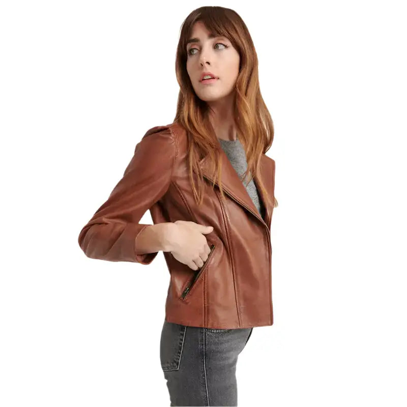 Women’s Rusty Brown Leather Jacket