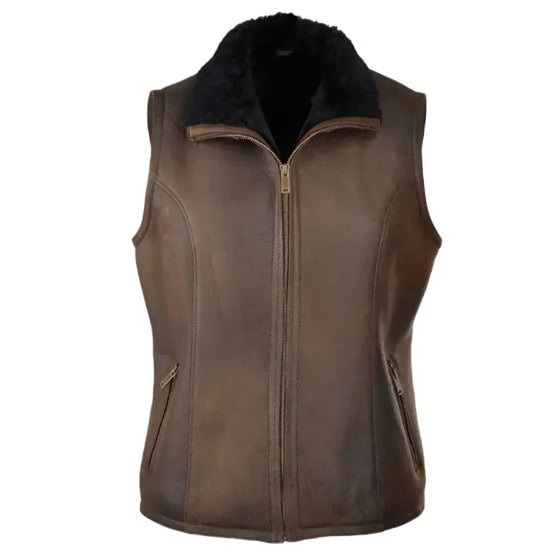 Women’s Shearling Leather Vest