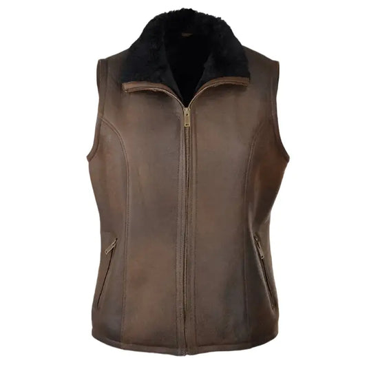 Women’s Shearling Leather Vest