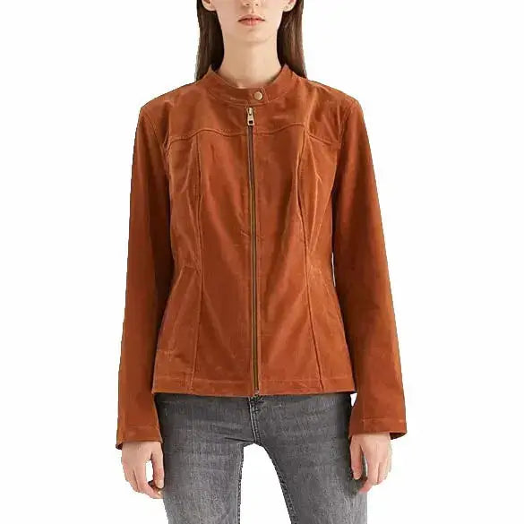 Women’s Suede Biker Jacket-2