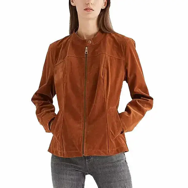 Women’s Suede Biker Jacket-3