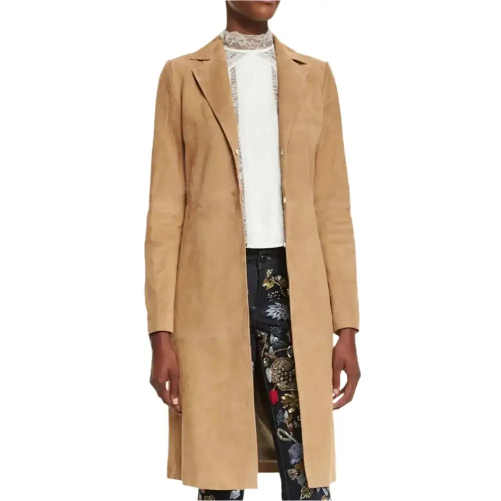 Women’s Suede Mid-Length Coat